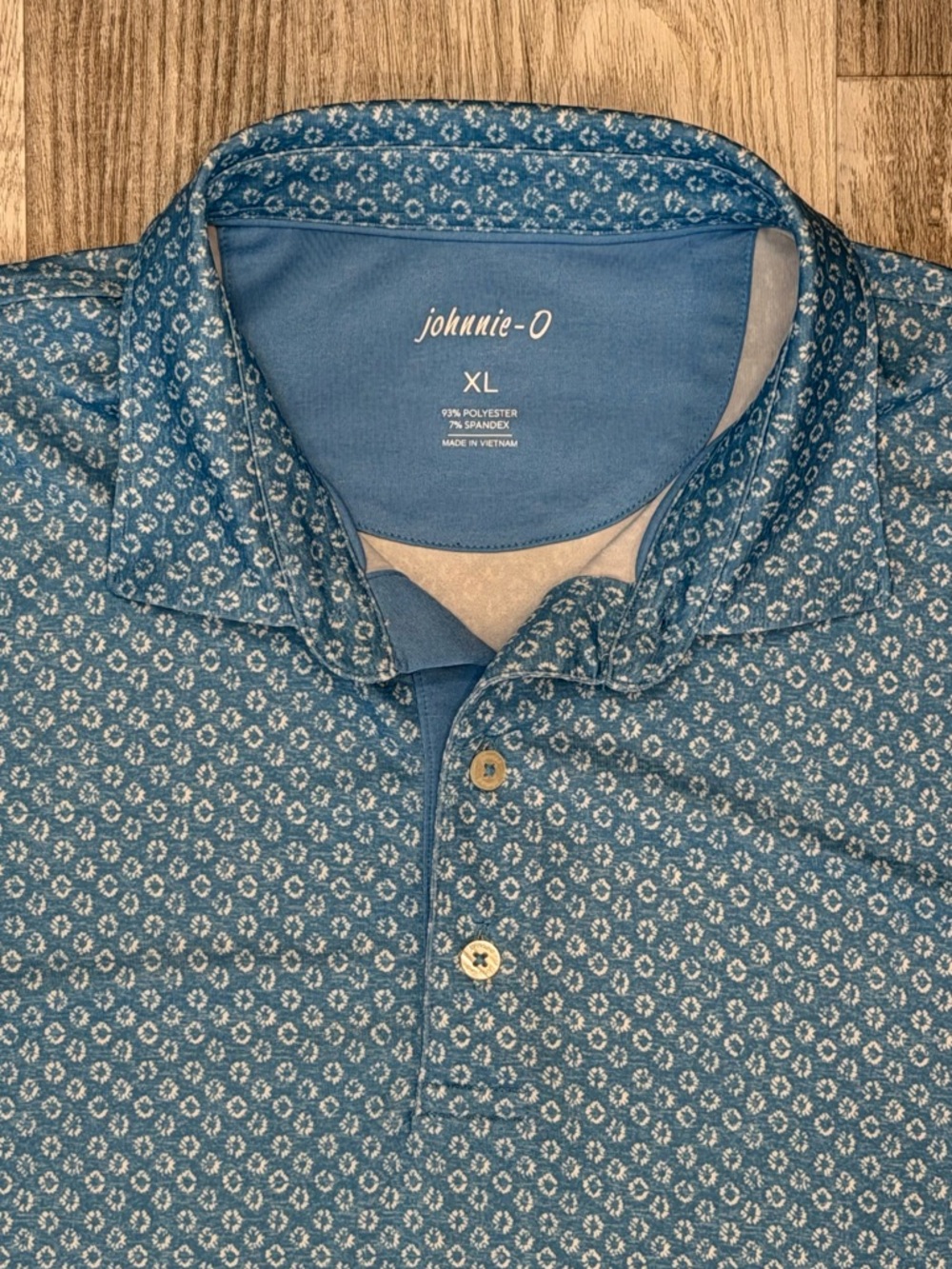 Johnnie-O Linny Printed Prep-Formance Golf Polo Delray Men Size XL Blue